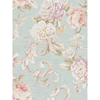 Seabrook Designs CO80202 Connoisseur Acrylic Coated Floral Wallpaper